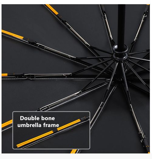Fully automatic folding umbrella with black-out coating—dual-use for sun and rain, UV-resistant, wind-resistant, and reinforced for sun protection.