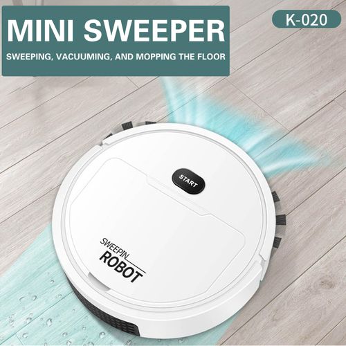 3 in 1 Robot Vacuum Mop, Robot Vacuum and Mop, with High Capacity Battery and Double Sided Brush, Mini Sweeping Robot,
