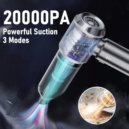 Wireless Handheld Vacuum Cleaner, Dual Use for Home & Car, Low Noise, Mini Vacuum for Cat Dog Hair, Dust & Mites