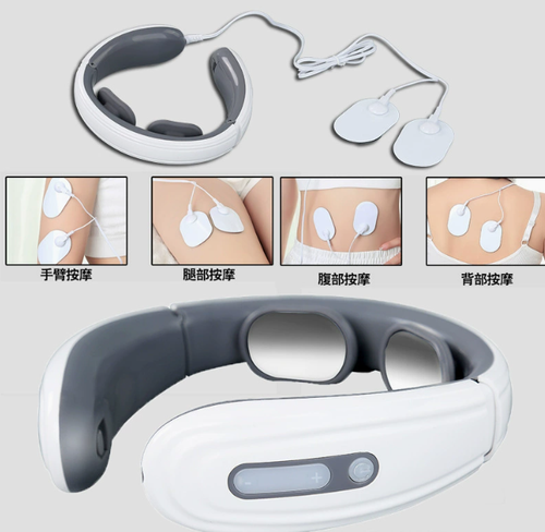 Electric Pulse Neck Massager  | Cervical Massager with Extra Massage Pads | 6 Massage Modes Magnetic Therapy, Rechargeable Portable Massager for Neck, Back, Waist, Arms & Legs