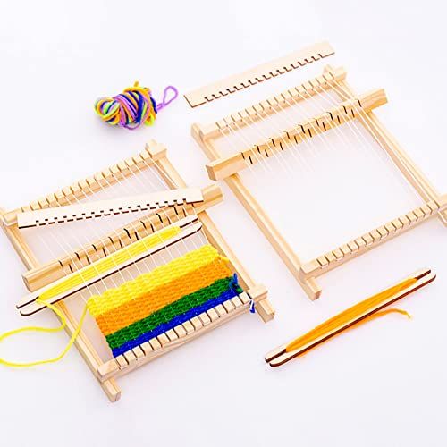 Small Weaving Loom .Loom Speedweve Type Weave Tool, Wooden Darning Mini Loom Machine for Beginners, Household Quickly Mending Craft DIY for Jeans, Socks and Clothes