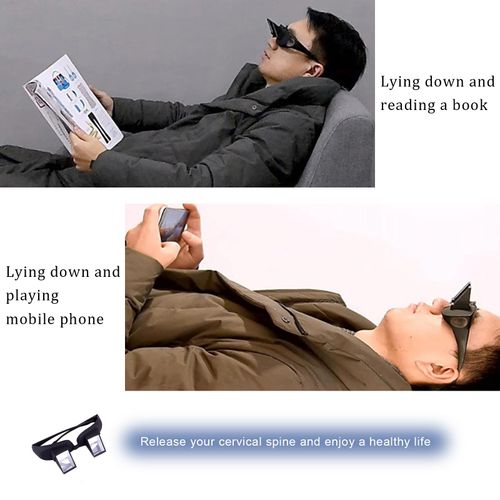 90 Degree Refraction Periscope Glasses, Neck Relief Lazy Eyeglasses for Bedroom