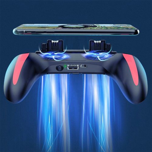 Smartphone Gaming Controller with Dual Cooling Fans — Standard for Shooter Games, Rechargeable Gamepad for iOS & Android