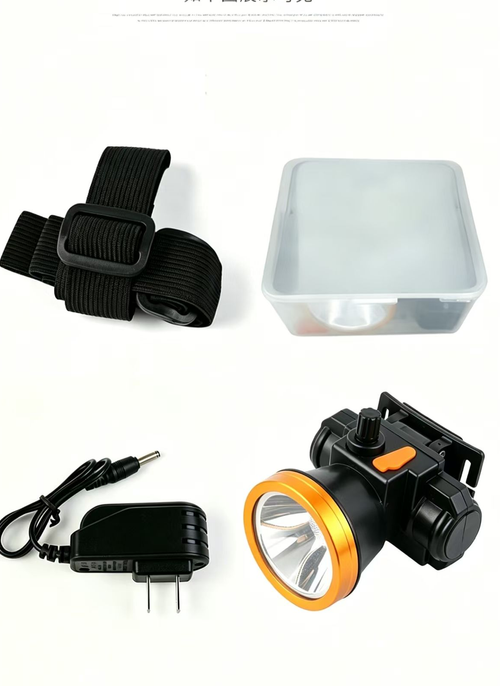 High-power LED headlamp with long battery life, powerful and ultra-bright beam—ideal for outdoor work and fishing.