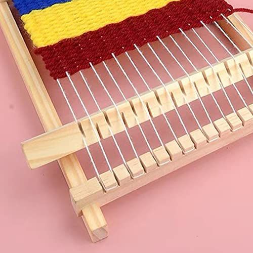 Small Weaving Loom .Loom Speedweve Type Weave Tool, Wooden Darning Mini Loom Machine for Beginners, Household Quickly Mending Craft DIY for Jeans, Socks and Clothes