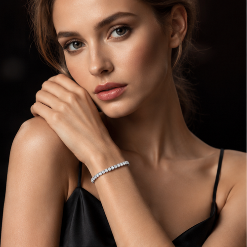 Minimalist 4mm Round Zircon Bracelet — Colorful & Sparkling, Hip-Hop Style, Versatile Unisex Accessory for Couples