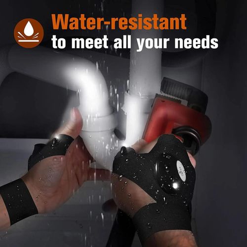 LED Flashlight Gloves for Men – Hands Free Finger Light Gloves for Night Fishing, Camping, Hiking, Cycling, Repair Work & DIY | Gadgets for Men, Cool Gadgets, Outdoor Work, Car Repair