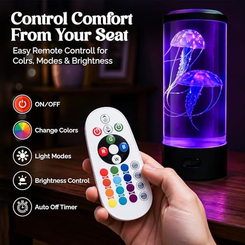 Dreamy Ocean Jellyfish & Bubble Fish Mood Lamp, Plug-in LED Nightlight, Bedside Decor Creative Gift