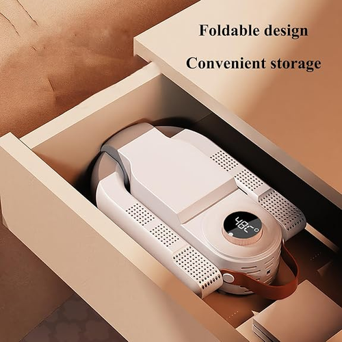 Shoe Dryer, Quick Drying Deodorizing Boot Dryer, Super Quiet, Overheating, Foldable Design Shoe Glove Warmer for Shoes Socks Ski Boots, White