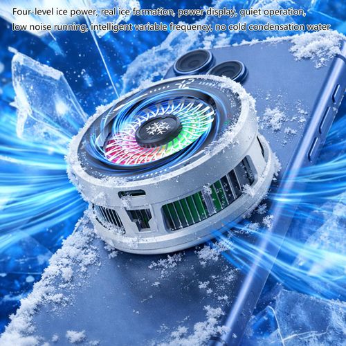 15W Magnetic Phone Cooler – Semiconductor Refrigeration Gaming Cooling Fan with AI Temperature Control, MagSafe Compatible & Clip-On Dual Modes