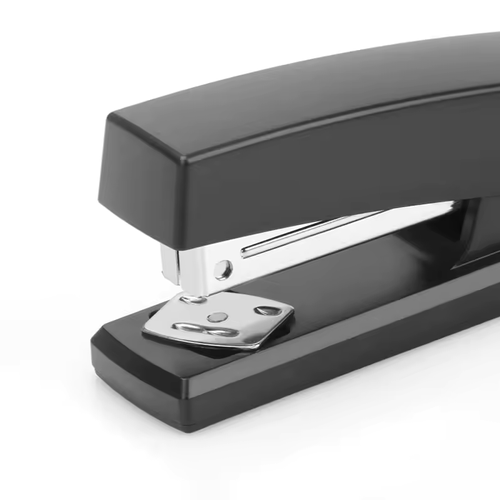 Portable Effort-Saving Stapler — Multifunctional Student & Office Supply, Includes 50 Staples (Black)