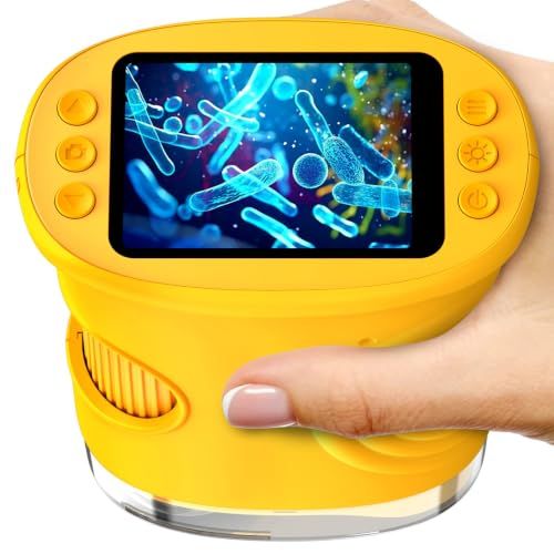 1000X Handheld Digital Microscope for Kids: Pocket Microscope with 2.0 IPS Screen - STEM Toys Birthday Gifts for Girls Boys Child - Portable Edu Science Kits Toddler Age 3-6 6-12