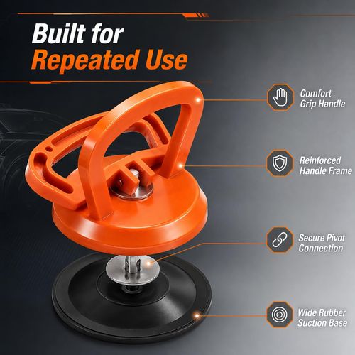 Car Dent Puller Suction Cup, Paintless Door Dent Repair Tool, Heavy-Duty Suction Lifter for Sheet Metal, Tile & Glass