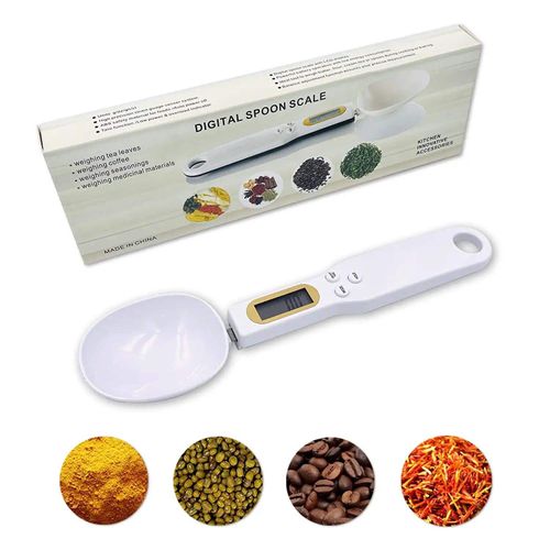 High-Precision Digital Spoon Scale with LCD Display — 500g Portable Kitchen Scale for Seasonings, Food & Pet Kibble, Ideal for Cooking, Baking & Pet Feeding