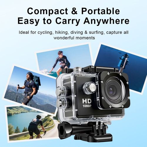 A7 Waterproof HD Sports Action Camera – For Diving, Cycling, and Off-Roading