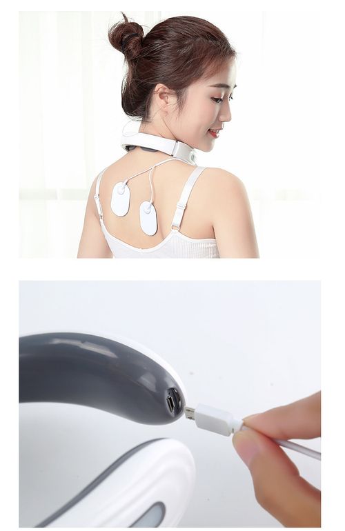 Electric Pulse Neck Massager  | Cervical Massager with Extra Massage Pads | 6 Massage Modes Magnetic Therapy, Rechargeable Portable Massager for Neck, Back, Waist, Arms & Legs