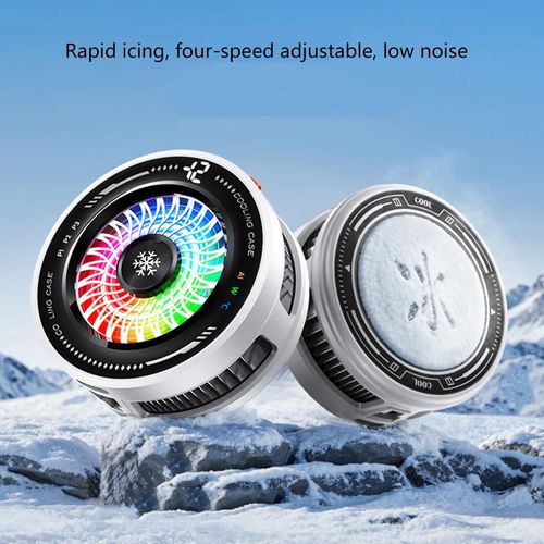 15W Magnetic Phone Cooler – Semiconductor Refrigeration Gaming Cooling Fan with AI Temperature Control, MagSafe Compatible & Clip-On Dual Modes