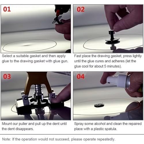 Paintless Car Dent Puller Kit, Dent Removal Kit Tool Car Dent Remover Auto Body Dent Repair Tool Kit Golden Lifter Dent Repair Puller for Car Body, Motorcycle, Refrigerator.