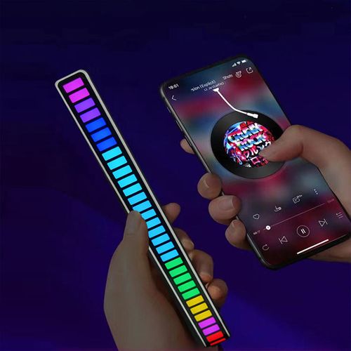 16-Color RGB Sound-Activated Rhythm Light — Dynamic Ambient Music Lamp for Cars & Desktops, LED Sound-Pickup with Audio Rhythm Recognition