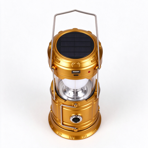 Multifunctional Portable Outdoor Solar-Powered LED Lantern with Power Bank – Rechargeable, Hangable Emergency Camping Light