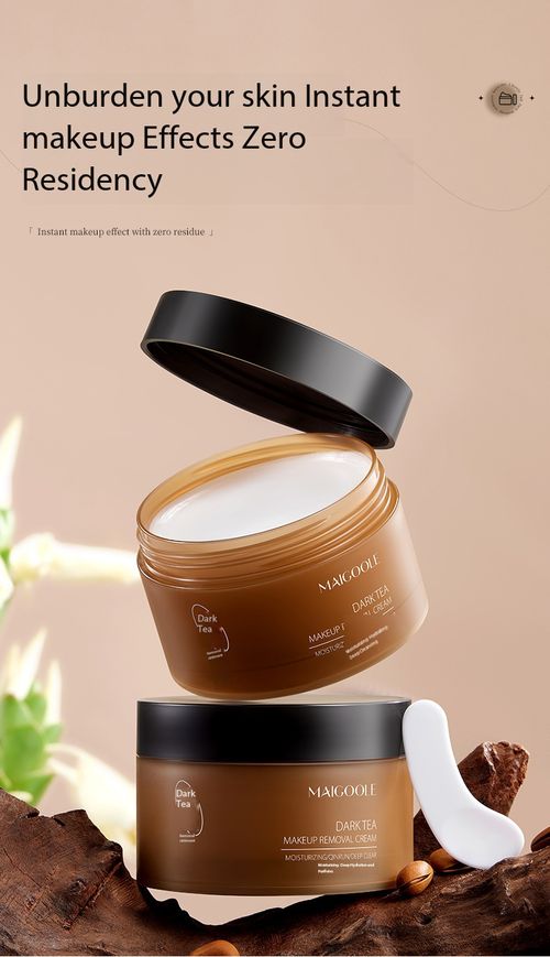MAIGOOLE Dark Tea Cleansing Balm, 3-in-1 for Eyes, Lips & Face, Gentle, Non-irritating, No Stinging Eyes & Non-comedogenic