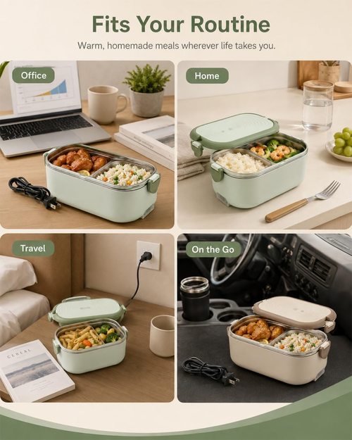 Buy Portable Electric Heated Lunch Box | Food Warmer for Office & Travel