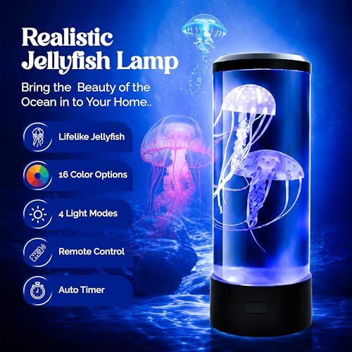 Dreamy Ocean Jellyfish & Bubble Fish Mood Lamp, Plug-in LED Nightlight, Bedside Decor Creative Gift