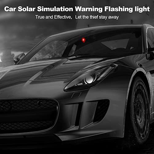 Car Solar Powered Fake Alarm Warning Light, Wireless & Easy Install, Intelligent Light Sensor LED Flashing Lamp for Car Interior