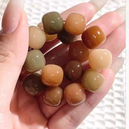 Natural Large Round Bodhi Seed Bracelet, Vintage Ethnic Prayer Beads, Hand Play Wenwan Jewelry for Unisex