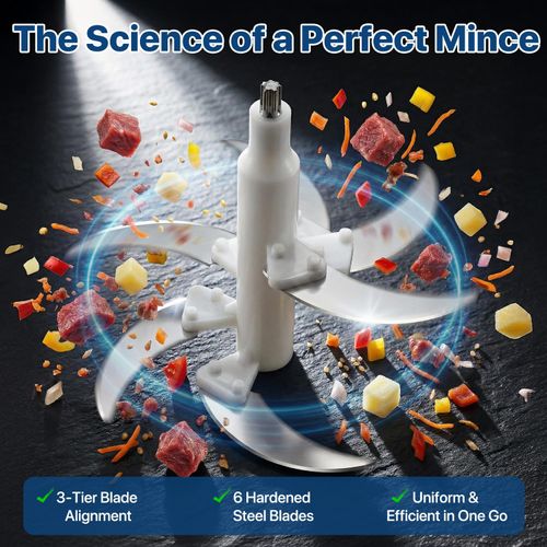 Stainless Steel Electric Meat Mincer, Household Multi-purpose Food Blender for Meat and Baby Puree
