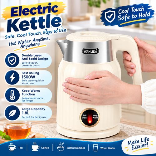 Wanlida electric kettle, household stainless steel, intelligent insulation, automatic power-off, constant temperature kettle.