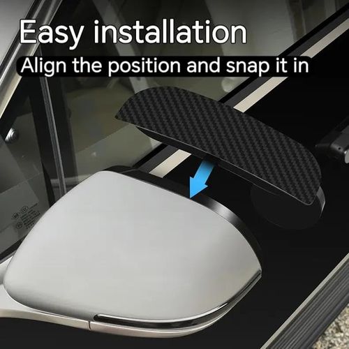 2 in 1 Snap-on Car Side Mirror Rain Deflector with Blind Spot Mirror, Universal Rearview Mirror Auxiliary Mirror