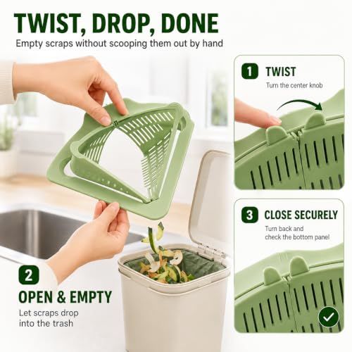 Magnetic Sink Triangle Drain Basket, Kitchen Food Residue Filter Holder, Sink Storage Rack