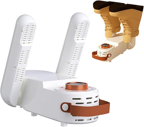 Shoe Dryer, Quick Drying Deodorizing Boot Dryer, Super Quiet, Overheating, Foldable Design Shoe Glove Warmer for Shoes Socks Ski Boots, White