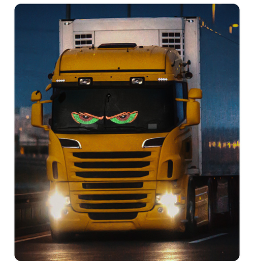 truck and car windshield light