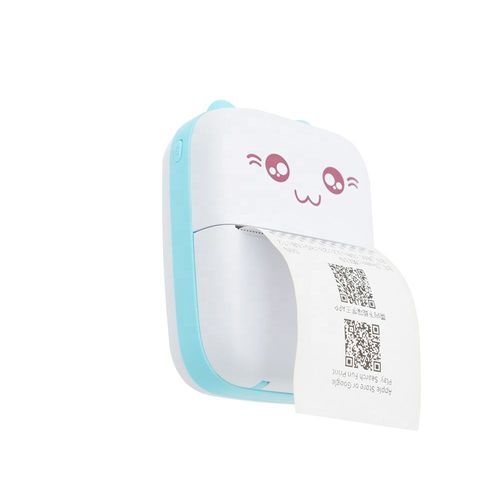 Portable Wireless Ink-Free Mini Printer — Connects to Smartphones, Ideal for Students to Print Self-Adhesive Labels for Homework Organization, Photos & Stickers