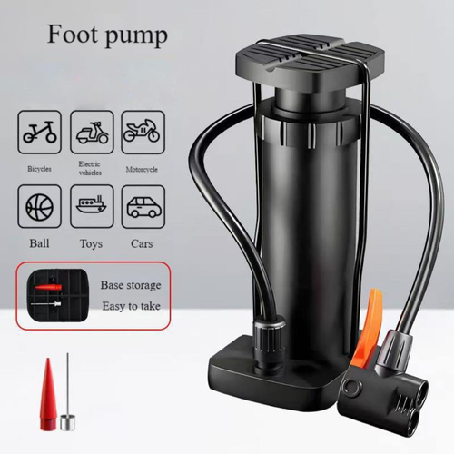 New-style universal high-pressure foot-operated air pump for home use – portable inflator for motorcycle tires, basketballs, and more.