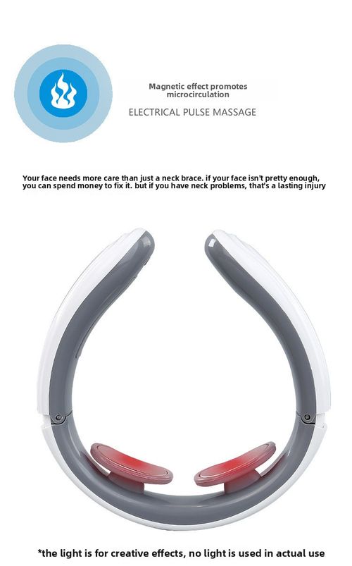 Electric Pulse Neck Massager  | Cervical Massager with Extra Massage Pads | 6 Massage Modes Magnetic Therapy, Rechargeable Portable Massager for Neck, Back, Waist, Arms & Legs