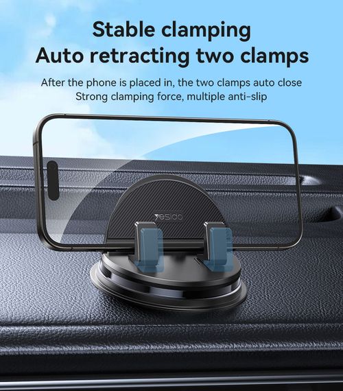 Rotatable Suction Cup Car Holder, Stable Placement on Dashboard, Multi-use Phone Mount
