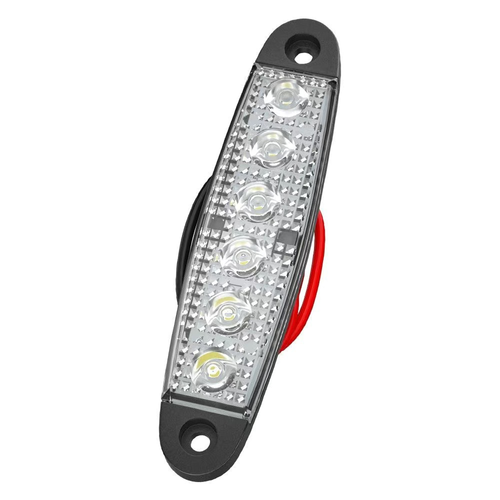 5-pack Essential for Nighttime Use Ultra-thin Long Strip 6LED Car Side Light, Truck Taillight, Boat Vehicle Night Driving Signal Light, Side Warning Light