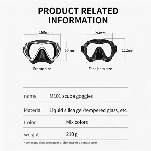 Snorkeling Set for Men and Women – Large-Frame Silicone Diving Mask and Snorkel