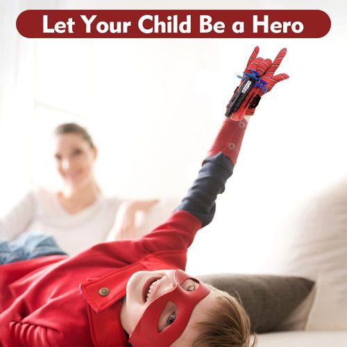 Hero Spider Wrist Eject Toy, Wrist Soft Dart Launcher, Kids Role Play Toy