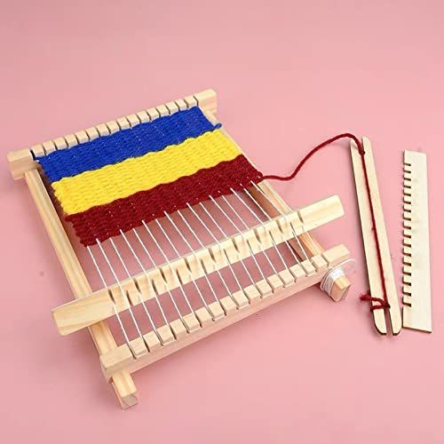 Small Weaving Loom .Loom Speedweve Type Weave Tool, Wooden Darning Mini Loom Machine for Beginners, Household Quickly Mending Craft DIY for Jeans, Socks and Clothes