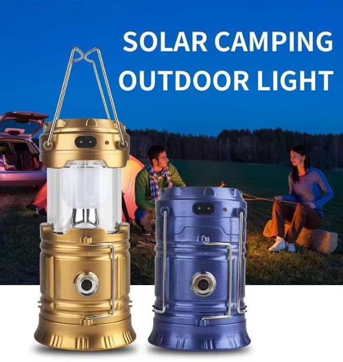 Multifunctional Portable Outdoor Solar-Powered LED Lantern with Power Bank – Rechargeable, Hangable Emergency Camping Light