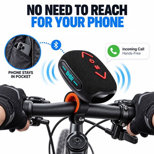 Portable Waterproof Bluetooth Speaker for Cycling — Hi-Fi Bass Sound for Bikes & Motorcycles