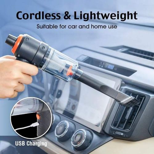 2-in-1 Cordless Handheld Car Vacuum | USB Rechargeable Suction & Blower | Portable Vacuum for Car, Home & Keyboard