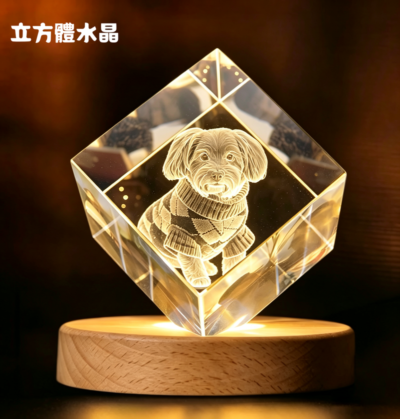 照片客製化平面內雕或彩印水晶燈