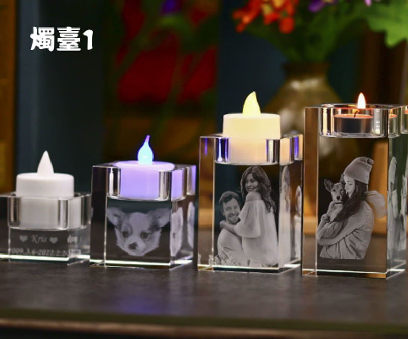 照片客製化平面內雕或彩印水晶燈