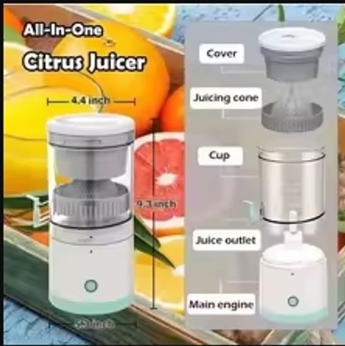 Electric Fruit Juicer Portable Single Auger Juicer Fruit Squeezer USB Charge Orange Lemon Fruit And Vegetable Juice Extractor