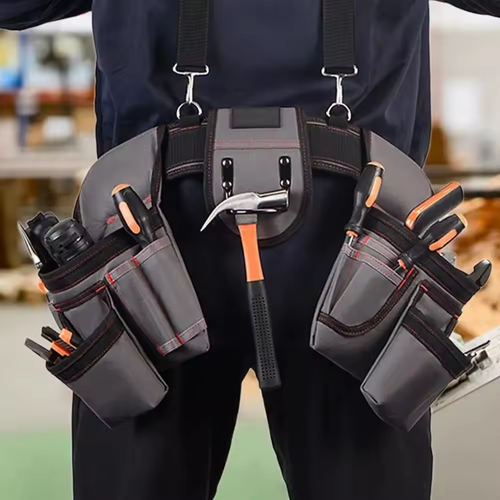1PC Professional Tool Sorage Bag For Men 32 To 66 Inches Adjustable Waist Belt Tool Bag